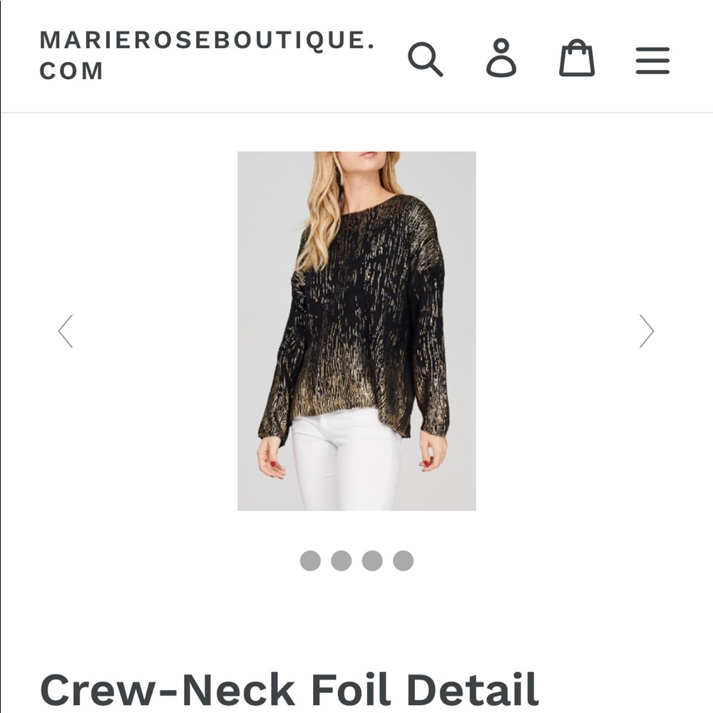 Holiday Foil Detail Sweater